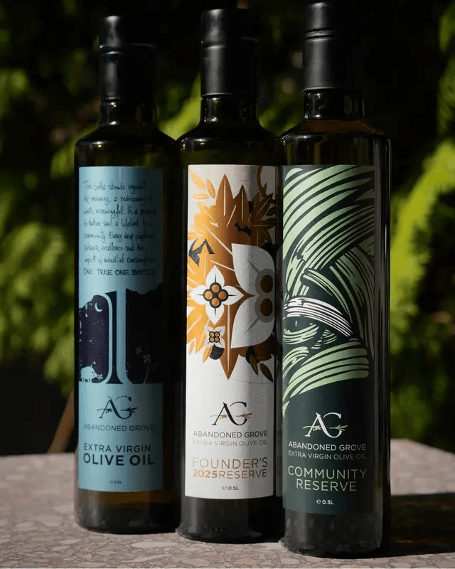 One Tree One Bottle, Founder's Reserve, and Community Reserve bottles